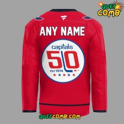 Washington Capitals 50th Anniversary Red Hockey Jersey