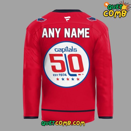 Washington Capitals 50th Anniversary Red Hockey Jersey