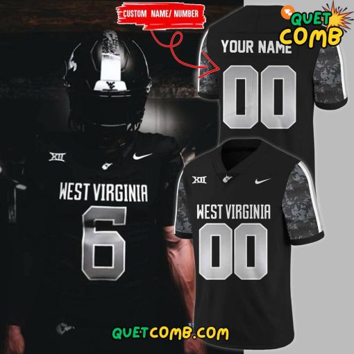 West Virginia Mountaineers 2024 Coal Rush Blackout Football Jersey