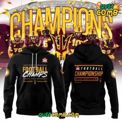 Arizona State Sun Devils x Big 12 Football Conference Champions 2024 Black Hoodie