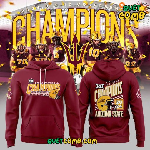 Arizona State Sun Devils x Big 12 Football Conference Champions 2024 Hoodie