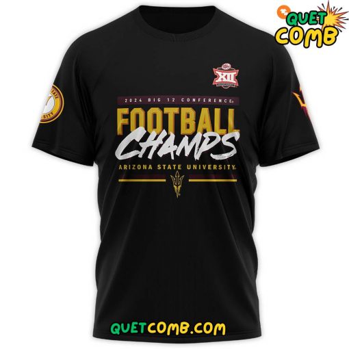 Arizona State x Big 12 Championship 2024 Limited Edition Black Tee