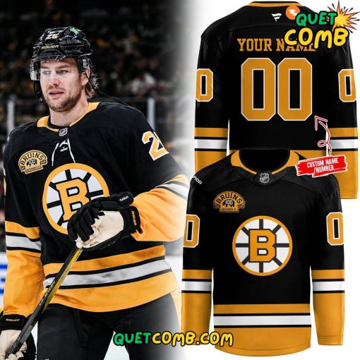 Boston Bruins x 100th Birthday Throwback 2024 Limited Edition Jersey