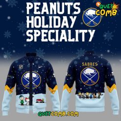 Buffalo Sabres x Peanuts Snoopy Christmas 2024 Baseball Jacket