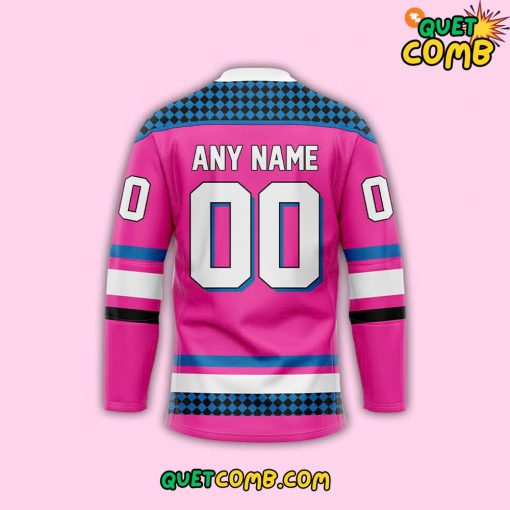 Charlotte Checkers x Neon Night Limited Edition Pink Hockey Jersey