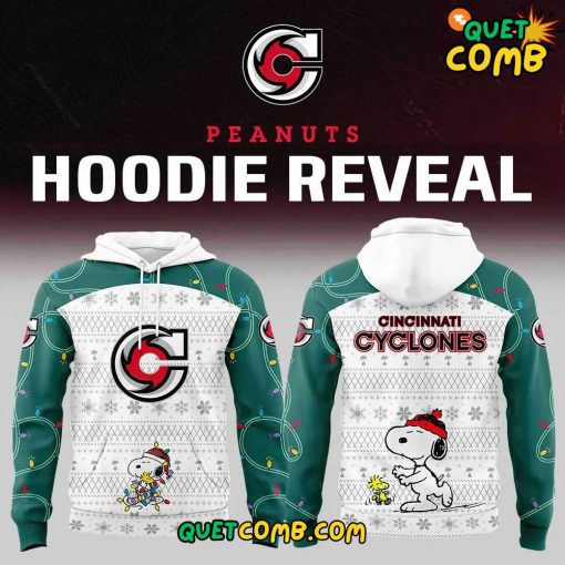 Cincinnati Cyclones x Peanuts Snoopy Christmas 2024 Hoodie