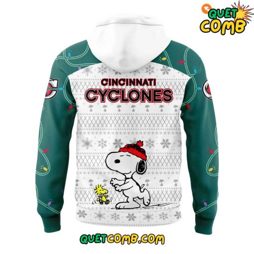 Cincinnati Cyclones x Peanuts Snoopy Christmas 2024 Hoodie