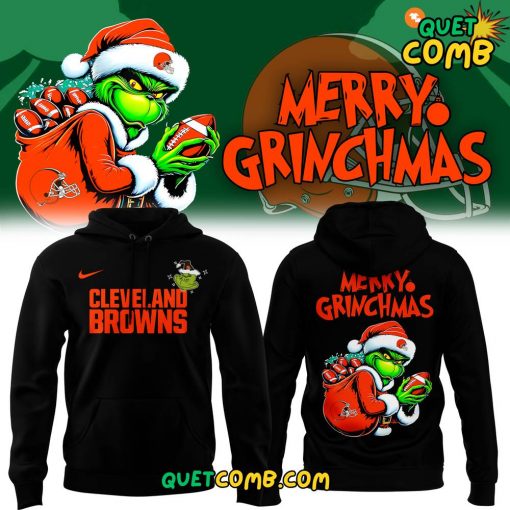 Cleveland Browns x The Grinch Christmas 2024 Limited Edition Grey Hoodie