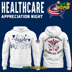 Columbus Blue Jackets x Native American Heritage Night 2024 White Hoodie