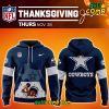 Detroit Lions Happy Thanksgiving 2024 Black Hoodie