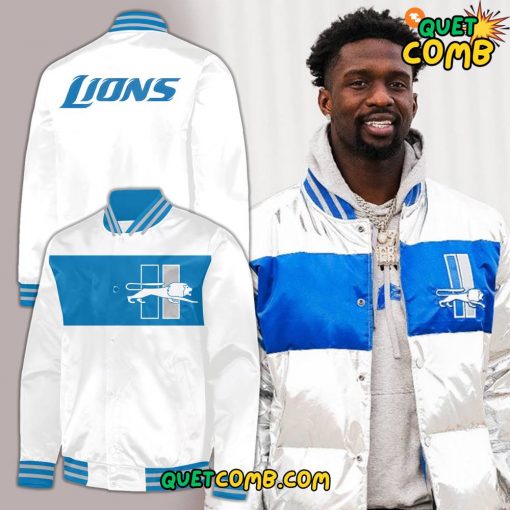 Detroit Lions 2024 Limited Edition White Bomber Jacket