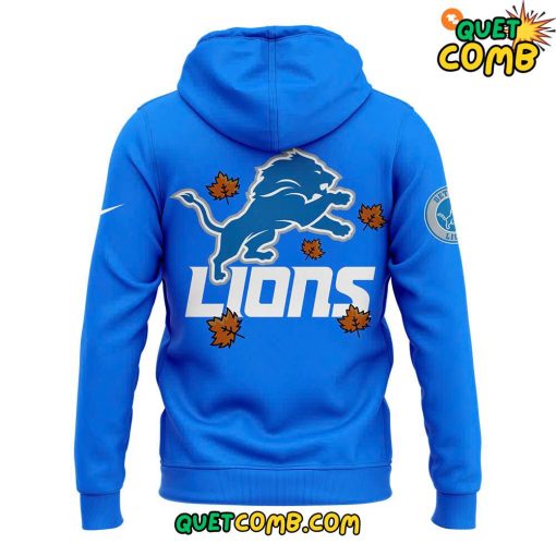 Detroit Lions Happy Thanksgiving 2024 Blue Hoodie