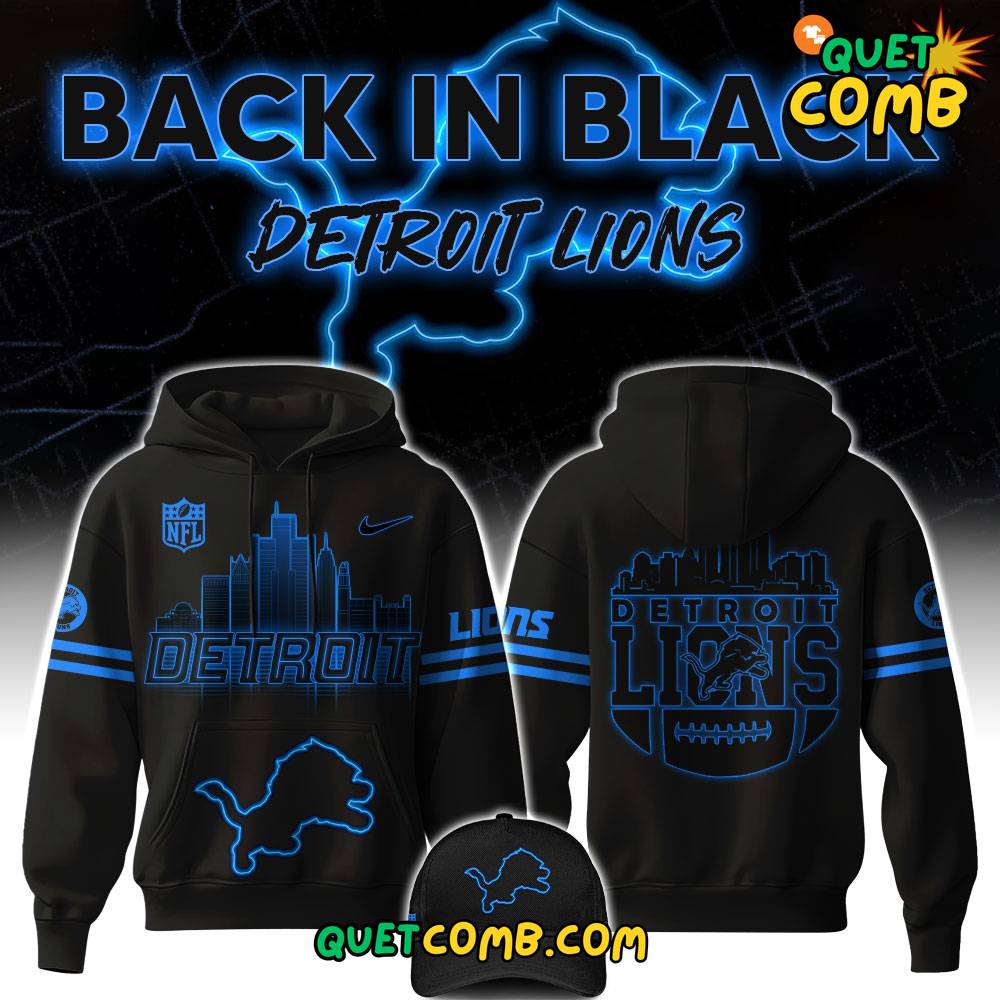 Detroit Lions x Back In Black 2024 Limited Edition Hoodie