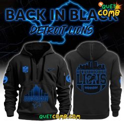 Detroit Lions x Back In Black 2024 Limited Edition Quarter Zip Hoodie