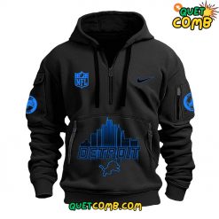 Detroit Lions x Back In Black 2024 Limited Edition Quarter Zip Hoodie