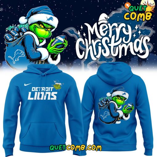 Detroit Lions x The Grinch Christmas 2024 Limited Edition Grey Hoodie