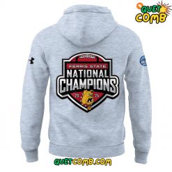 Ferris State x National Championship 2024 Limited Edition Grey Hoodie