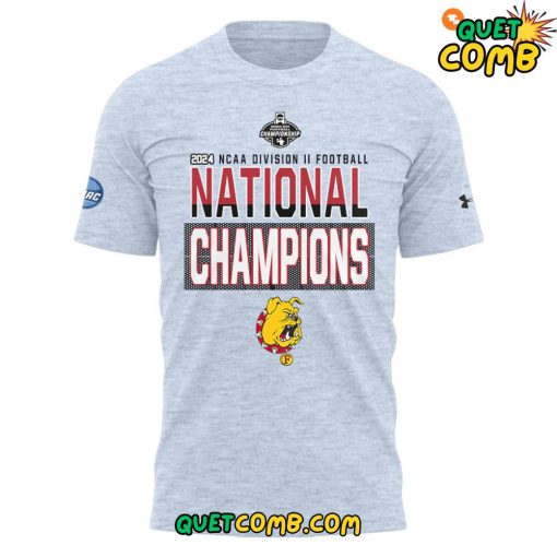 Ferris State x National Championship 2024 Limited Edition Grey Tee