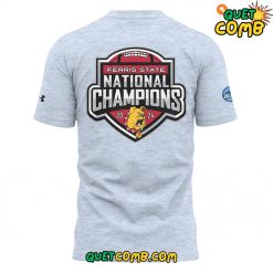 Ferris State x National Championship 2024 Limited Edition Grey Tee