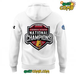 Ferris State x National Championship 2024 Limited Edition White Hoodie