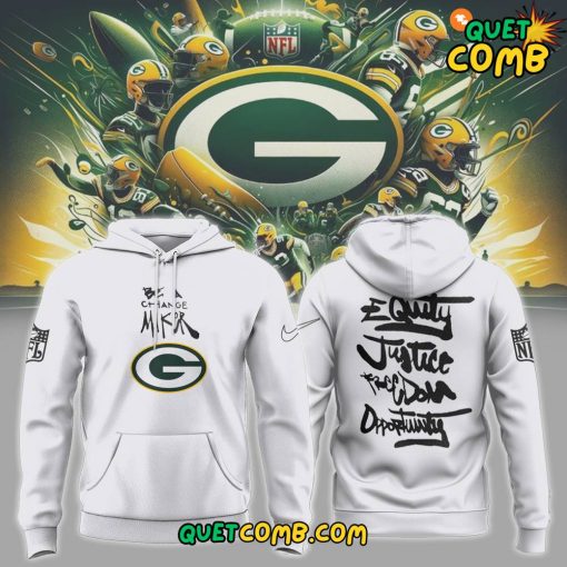 Green Bay Packers Be A Change Maker NFL Grey Hoodie