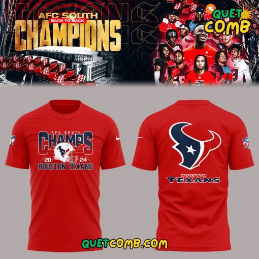 Houston Texans x AFC CHAMPIONS 2024 Limited Edition Red Tee