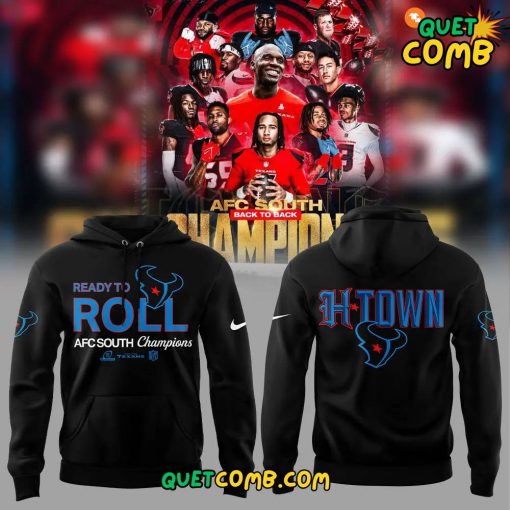 Houston Texans x Back to Back Division Champs 2024 Limited Edition Blue Hoodie