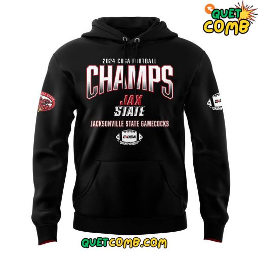 Jacksonville State Gamecocks x Conference USA Championship 2024 Black Hoodie