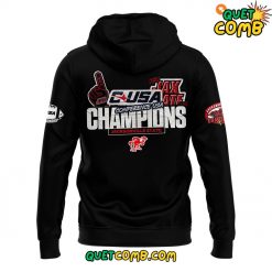 Jacksonville State Gamecocks x Conference USA Championship 2024 Black Hoodie