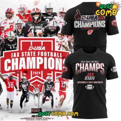 Jacksonville State Gamecocks x Conference USA Championship 2024 Black Tee