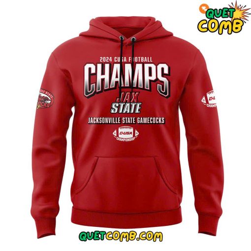 Jacksonville State Gamecocks x Conference USA Championship 2024 Red Hoodie