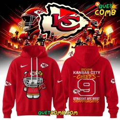 Kansas City Chief x Hello Kitty Division Champs 2024 Red Hoodie