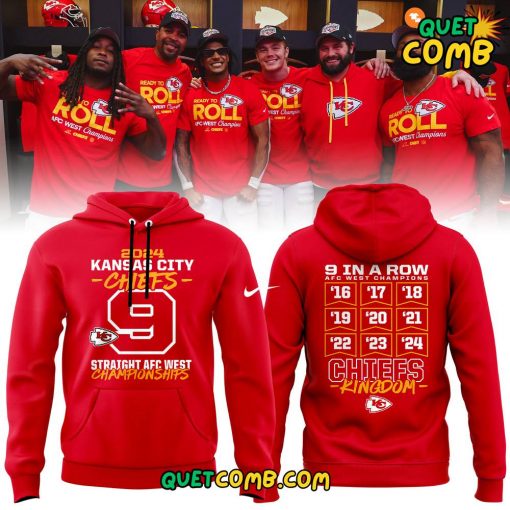 Kansas City Chiefs x AFC West Division Champions 2024 Red Hoodie