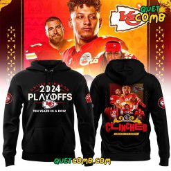 Kansas City Chiefs x Playoffs AFC West ” CLINCHED” 2024 Hoodie