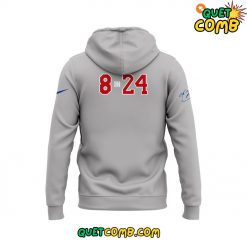 Los Angeles Dodgers Via Kobe Bryant Via Vanessa Bryant Limited Edition Grey Hoodie 3