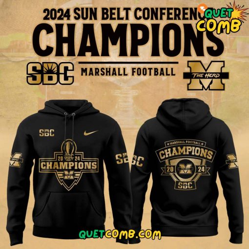 Marshall Thundering Herd x Sun Belt Conference Champions 2024 Hoodie