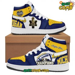 Michigan Basketball Special National Champions 2024 Air Jordan 1 Sneakers