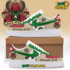 Milwaukee Bucks All Stars 2025 Limited Edition Air Force 1 Sneakers