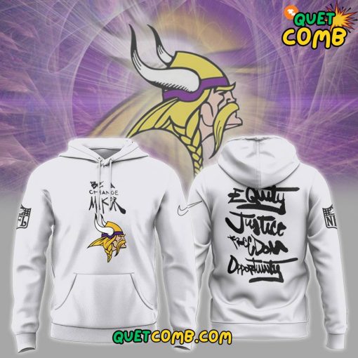 Minnesota Vikings Be A Change Maker NFL Grey Hoodie