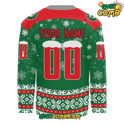 Minnesota Wild Merry Christmas 2024 Custom Hockey Jersey