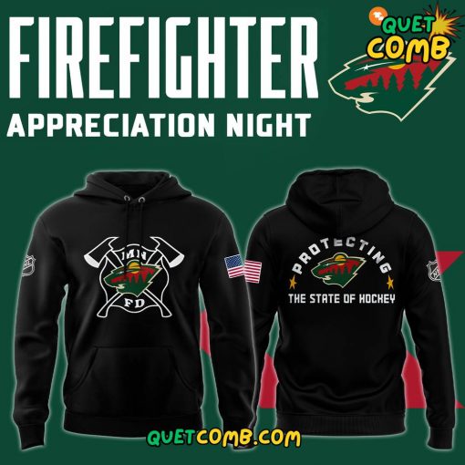 Minnesota Wild x Firefighter Appreciation Night 2024 Limited Edition Hoodie