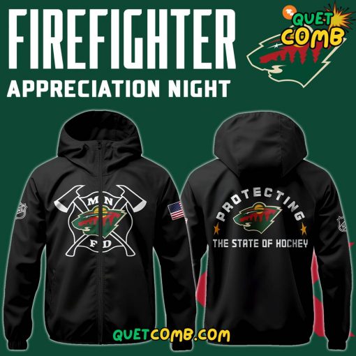 Minnesota Wild x Firefighter Appreciation Night 2024 Windbreaker Jacket