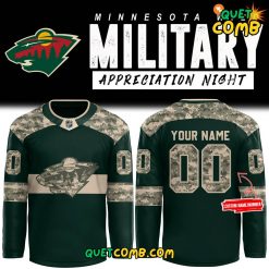 Minnesota Wild x Military Appreciation Night 2024 Custom Jersey