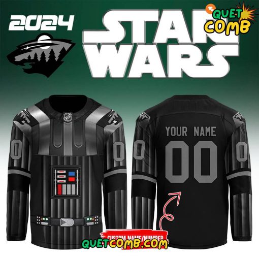 Minnesota Wild x Star Wars Night 2024 Limited Edition Black Custom Jersey