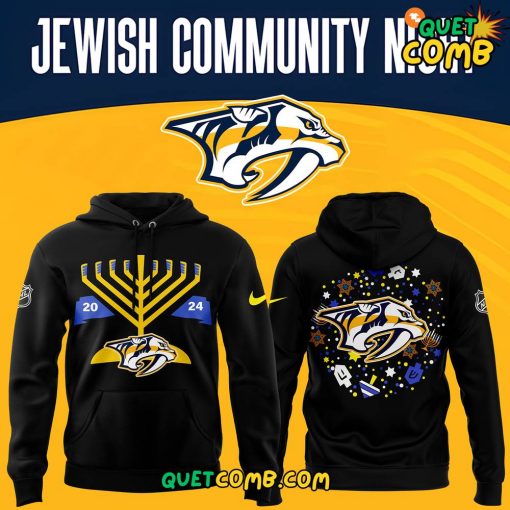 Nashville Predators x Jewish Community Night 2024 Limited Edition Hoodie