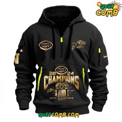 Navy Midshipmen CIC Trophy Champions 2024 Limited Edition Black Quarter Zip Hoodie