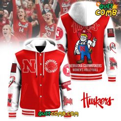 Nebraska Cornhuskers Women’s Volleyball 2024 Red Baseball Jacket