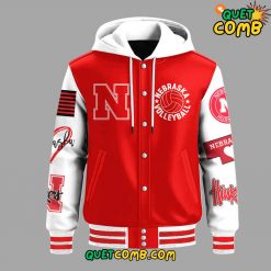 Nebraska Cornhuskers Women’s Volleyball 2024 Red Baseball Jacket