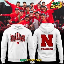 Nebraska Huskers BacktoBack Big Ten Womens Champions White Hoodie