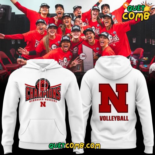 Nebraska Huskers Back-to-Back Big Ten Women’s Champions White Hoodie